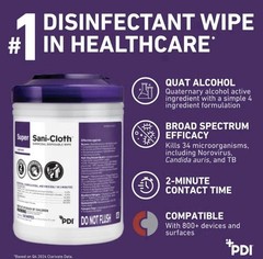 Super Sani-Cloth Germicidal Wipes Disinfecting Large 160ct – 3 Pack – Exp. 01/28