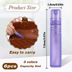 Mozeat Lens 6 PCS 5ml Mini Spray Bottle Plastic Portable Travel Fine…