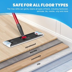 3 Pack Replacement Mop Pads for O-Cedar H2prO Flat System, 3 Pcs, White