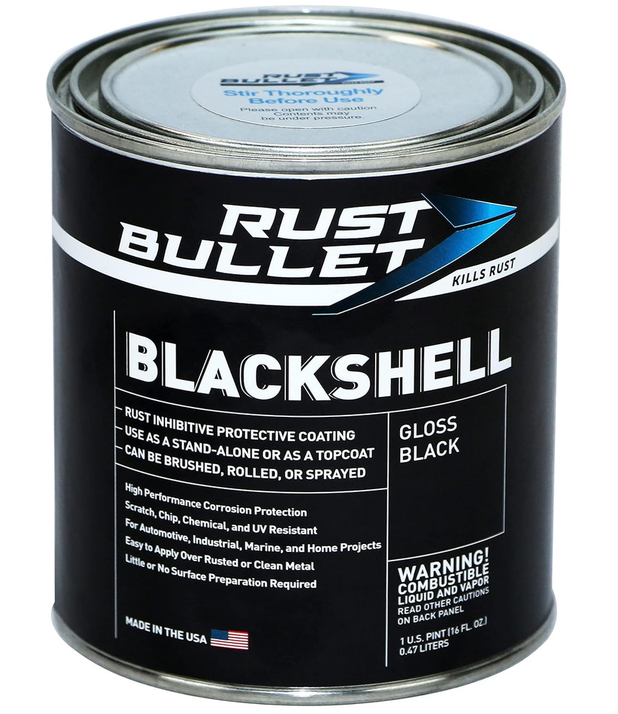 Blackshell – Gloss Black – 1 Pint – Corrosion Preventive Coating, Long-Lasting
