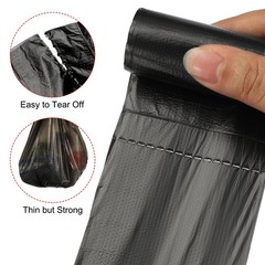 8 Rolls / 240 Counts Small Trash Bags 0.5 Gallon Garbage Bags Black