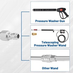 M MINGLE Pressure Washer Extension Wand – Gutter Cleaner Attachment – 30°,…