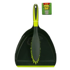 Pine-Sol Dustpan and Brush Set | Nesting Snap-On Design | Portable, Green
