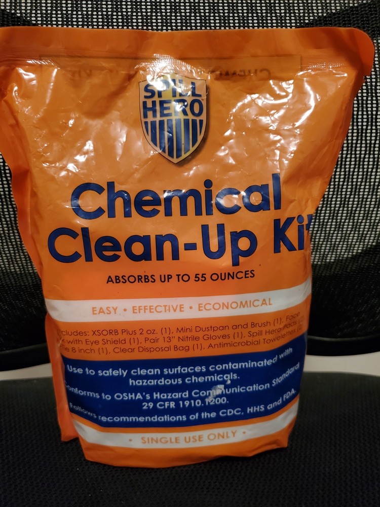 SPILL HERO™ Chemical Clean-Up Kit, OSHA Approved, Single Use
