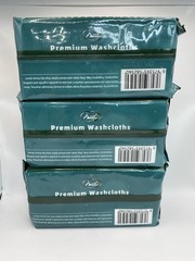 3 Pack of Auil Premium Washcloths 60 Count 8×12 in Alcohol Free Hypoallergenic