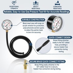 Natural Gas or LP Manifold Pressure Test Kit, Meter, Gas…