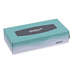 Windsoft 2360 100/Box, 30/Carton, 2-Ply Flat Pop-Up Box, Facial Tissue White New