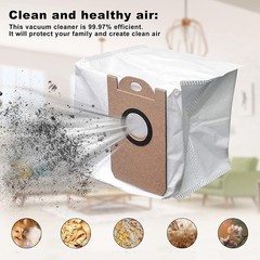 6 Pack Dust Bags for iHome AutoVac Nova Self Empty Robot Vacuum Type 1