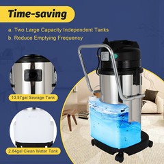 3in1 40L Commercial Carpet Cleaning Machine,Vacuum Cleaner Extractor
