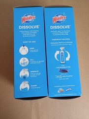 NEW (2) Windex Dissolve Glass Cleaner Concentrated Pod Starter Kit FREE SHIPPING
