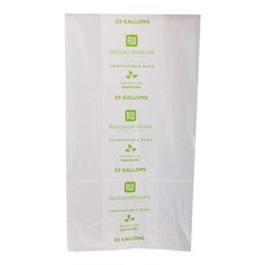 Restaurantware Clear Plastic Trash Bags 100 Count 33 Gallon Plastic Garbage