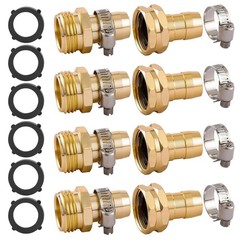 4 Set Garden Hose Repair 4 Set, Fit for 3/4″ or 5/8″ hose(Female & Male)