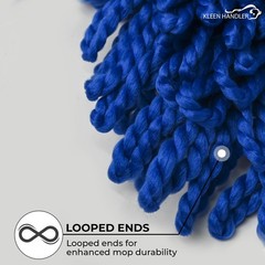 KLEEN HANDLER 24 Inch Microfiber Dust Mop, Medium 1 Pack, Blue – 24