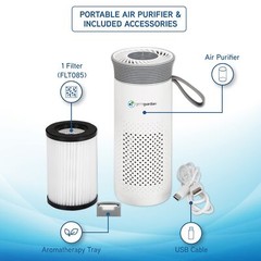 GermGuardian Portable Allergen Air Purifier for Small Spaces with USB Cable, …