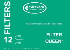 EnviroCare Replacement Vacuum Cleaner Filter Cones made to fit White