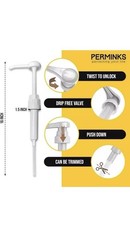 Dispensing 5 Gallon Manual Pump Dispenser for Bottles, Buckets & Jugs, White
