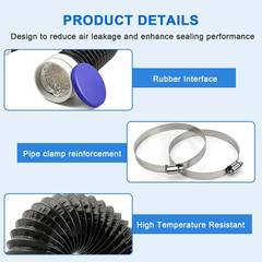 4Inch Flexible Dryer Vent Hose, 3FT 6-Layer Aluminum Duct 4IN x
