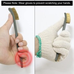 OriGlam Mini Wire Brush Set, Paint and Dirt Remover, Cleaning Welding Black