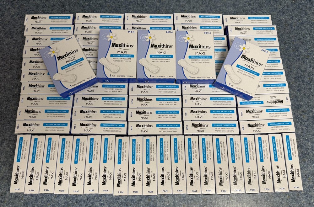 HOSPECO MT4 Maxithins #4 Vended Sanitary Napkins Regular Protection LOT OF 75