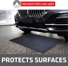 XL Oil Spill Mat (36″ x 59″) (2-Pack), Premium Absorbent Oil Pad, Reusable