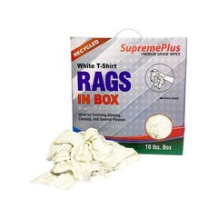 White Knit T-Shirt 100% Cotton Cleaning Rags 10 lbs. Compressed Box