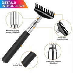 2 Pack Oversized Portable Extendable Back Scratcher, 3 Piece Set, Black 2