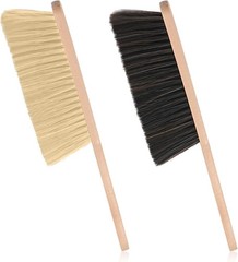 Wooden Dust Brush Set 2PCS Soft Bristle Hand Broom for Sofa Bed Car Counter