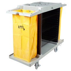 4 Shelf Housekeeping Cleaning Mop Linen Utilty Cart Hotel Janitor Commercial