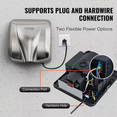 Heavy Duty Commercial Hand Dryer 1300W Automatic High Speed Stainless Steel Warm