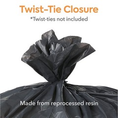 Staples Coastwide Professional Black Trash Bags 55-60 Gal Reprocessed Resin 1.3