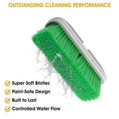 Nanoskin Premium 10-Inch Green Nylon Fountain Vehicle Wash Brush with Flagged…
