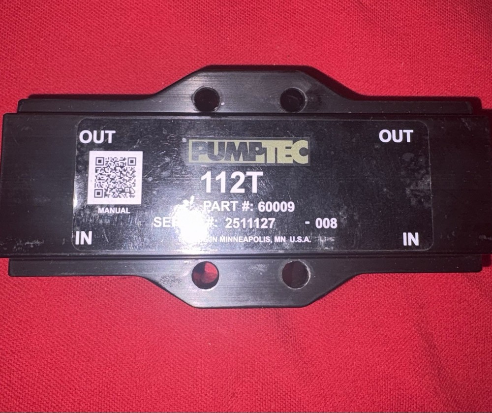 Pumptec 60009 112T Pump Head Only Viton Seals Replaces 60002 Four 1/4” NPTF