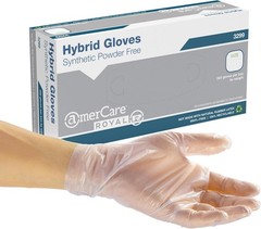 erCare C2 n 1.0 Hybrid Powder Gloves, Medium, Case of 1000