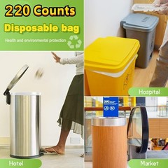 Medium Garbage Bags 8 Gallon /30 Liter Trash Bags Wastebasket Bin Liners Plas…