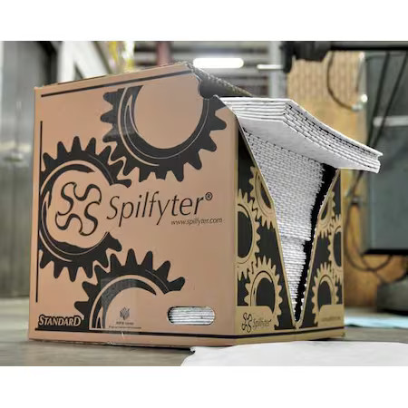 Spilfyter Z-70 Sorbent Pad, 32 Gal, 16 In X 18 In, Oil, White, Polypropylene