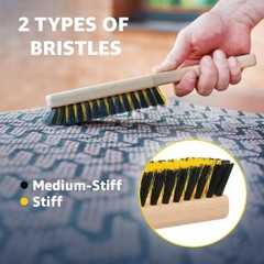 Cleaning Brush, Scrub Brush with Handle for Floor Mats Color: Black and Yellow