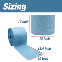 Industrial Cloths Grease, Oil & Ink Cloths, Jumbo Roll, Lint-Free Towels, Blue