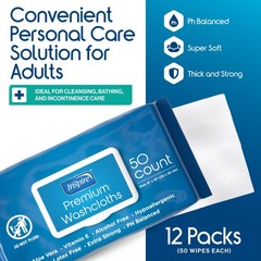 Inspire Adult Wet Wipes, Wash Cloths | Wipes for Incontinence 600 Count