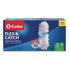 O-Cedar 172172PK Flex and Catch Duster Heavy-Duty Refills – White (5/Pack) New