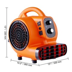 Uimoso Floor Blower Fan Air Mover 1000 CFM 3-Speed 1/4 HP Floor Carpet Dryer