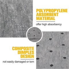 100 Pcs 10×13 Inch Oil Absorbent Pads for Automotive Workshop Spill Control