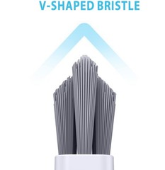 Lumkew Grout Cleaner Brush V Shape, Stiff Cleaning Brushes for White