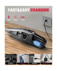 Handheld Vacuum Cordless, 9000PA Strong Suction, 2 Suction Modes, Fast Type-C…