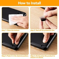 Black Rubber Feet 72PCS Self Adhesive Bumper Black,