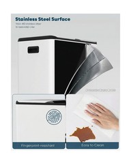 ComfyCorner 16 Gal (2 x 30 L) Dual Trash Can, Stainless Steel Kitchen Garbage…