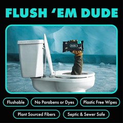 DUDE Wipes Flushable – 3 Pack, 144 Count – 48 (Pack of 3), White