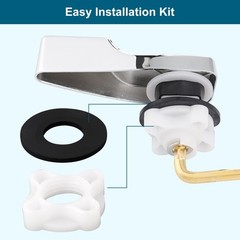 Hygie Rinse Universal Front Mount Metal Toilet Handle 1 Piece, Chrome