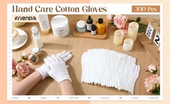 300 Pcs Cotton Gloves Bulk Lar Size for Men Women Inspect