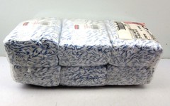 New Case 6 Rubbermaid Cotton Synthetic Web Foot Finish Large A41306WH00 Mop Head