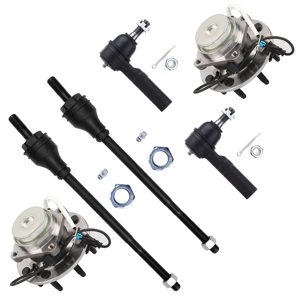6pc Front Suspension Kit Wheel Hub Tie Rod Ends Chev Exp GMC Sav 2500 3500 03-17